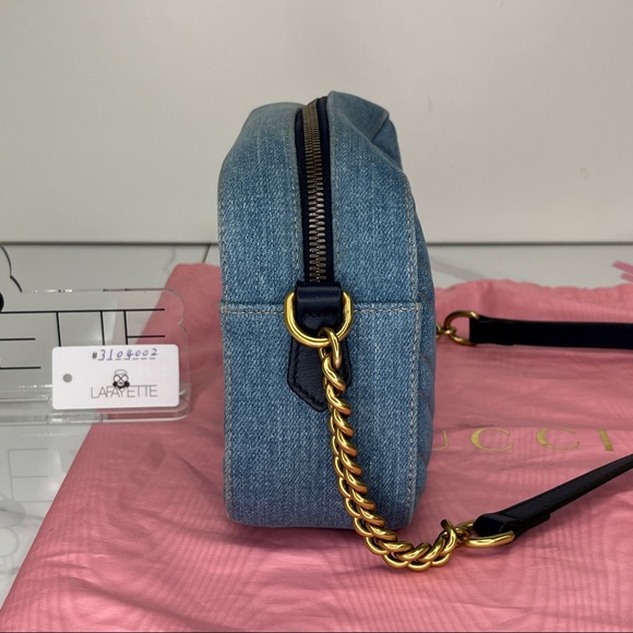 Gucci Pearly GG Marmont Denim Matelasse Bag - Picture 3 of 6